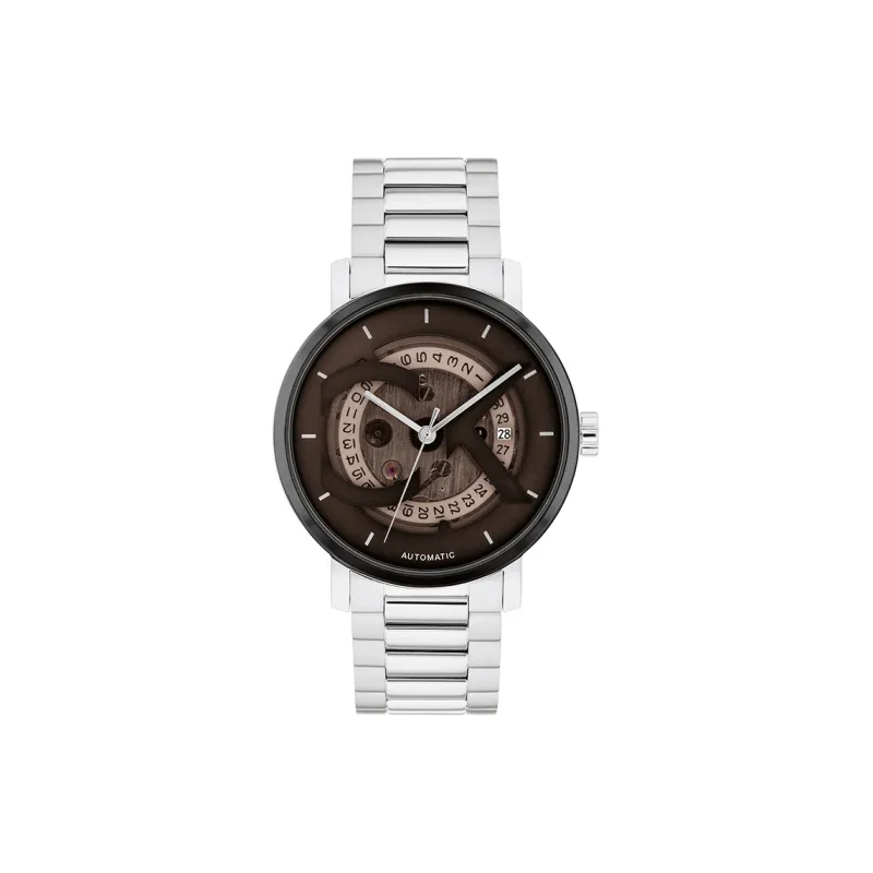 CALVIN KLEIN Wrist Watch Automatic Mechanical Movement Steel Strap 40mm Coffee Watch Dial Men's Watches-0