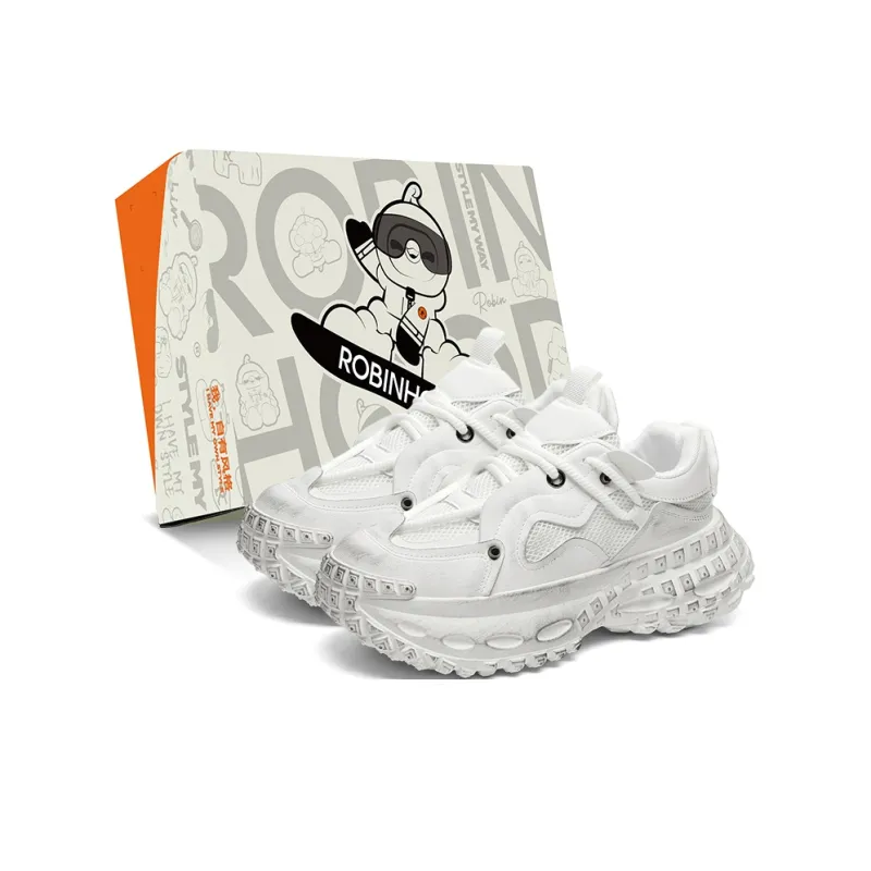 ROBINHOOD Cushioning, Slip Resistant, Abrasion Resistant Support Low Top Chunky Sneakers Men's-10