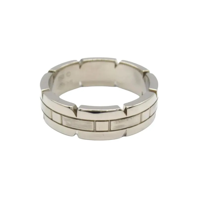 Cartier 2010s 18K White Gold Tank Française Ring-0