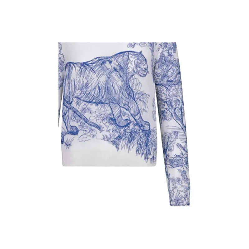 DIOR Cashmere Sweater Women's Blue-2