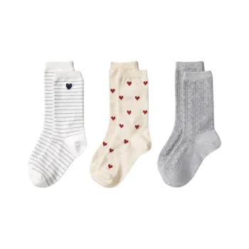 UNIQLO Mid Calf Socks Women's 3 Pack Ivory