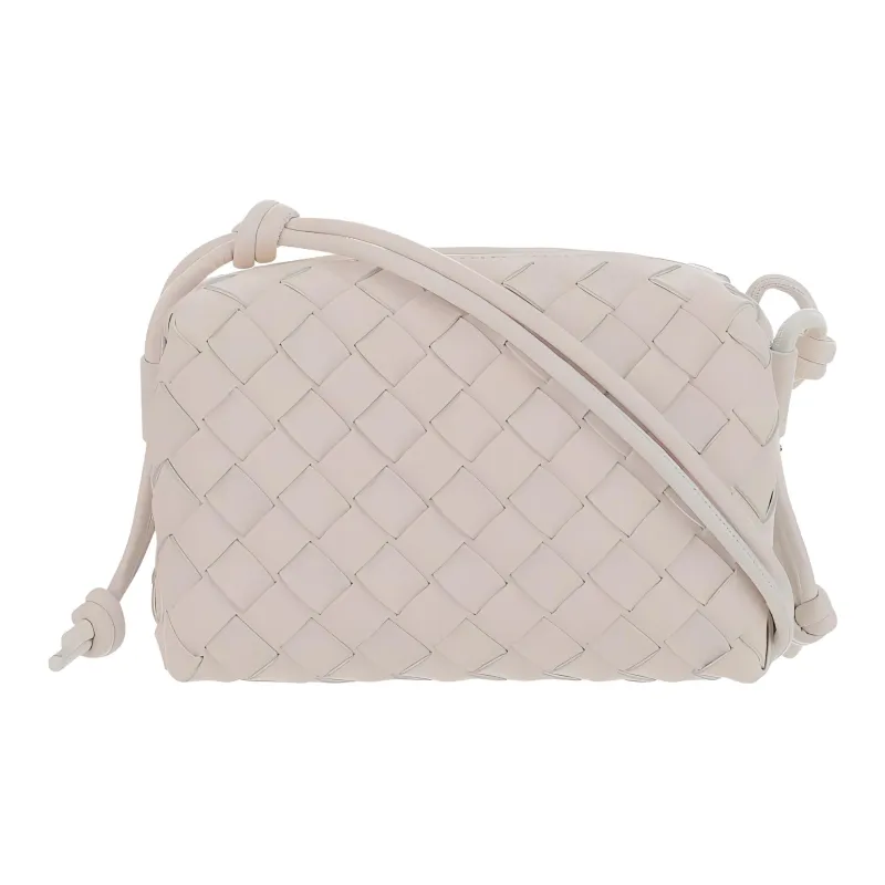 Bottega Veneta Loop Intrecciato Camera Bag Mini White-0