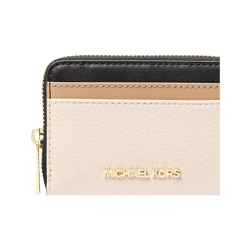 MICHAEL KORS Jet Set Travel Polyurethane Wallet Medium Size Women's Milk White-3