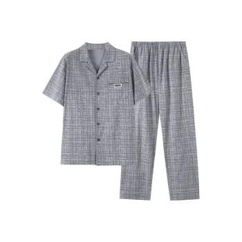 FENTENGCARE Pajama Set Men's Gray