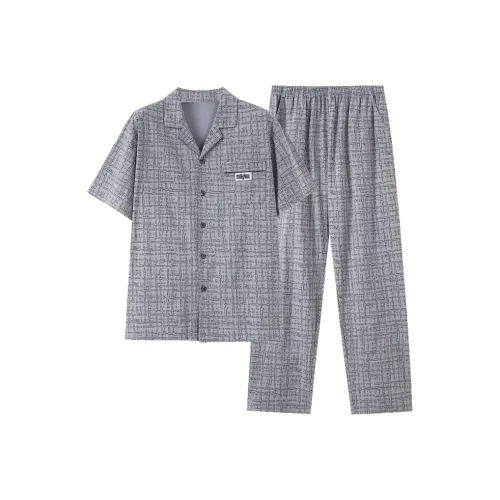FENTENGCARE Pajama Set Men's Gray