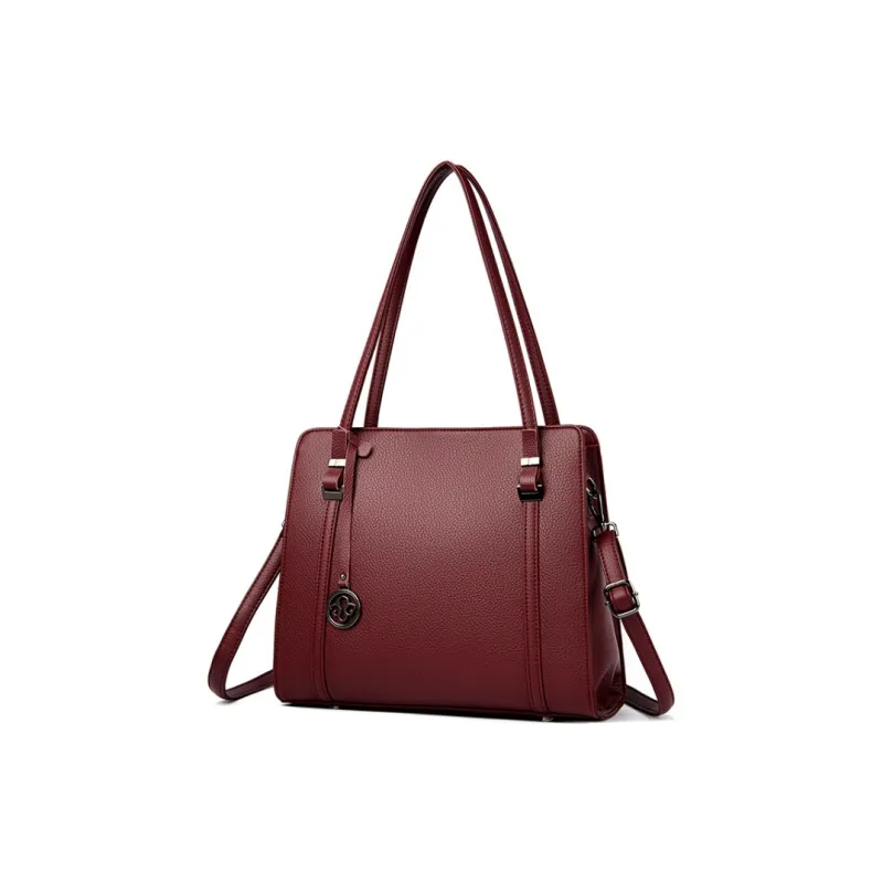 JIEXINI PU Crossbody Bag Shoulder Bag Women's Khaki Black/Burgundy-3