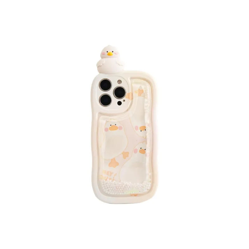 Sopi TPU Material Quicksand Duck Phone Cases Compatibility With IPhone 16/15 Pro Max/Apple 13/14/Pro/Max Collection-0