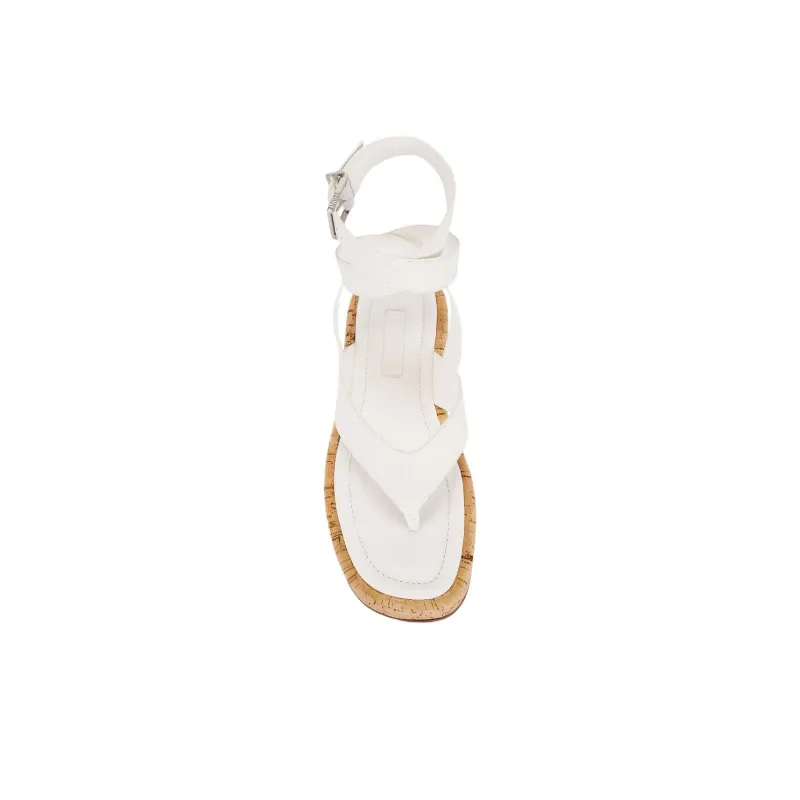 Schutz Tessie One Strap Sandals 4cm Women's White-3