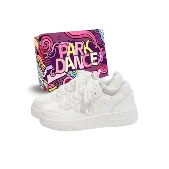 PARK DANCE Low Top Skateboard Shoes Women's White Box
