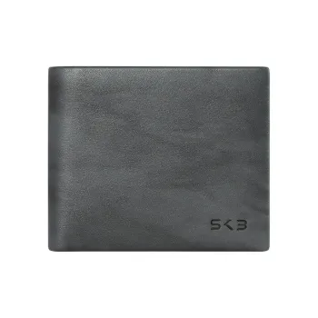 Sharkborough Top Grain Cow Leather Wallet Regular Men's Gray Green