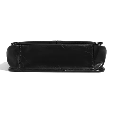 CLEVER& KETCH PU Shoulder Bag Women's Black/Ecru/Coffee-3