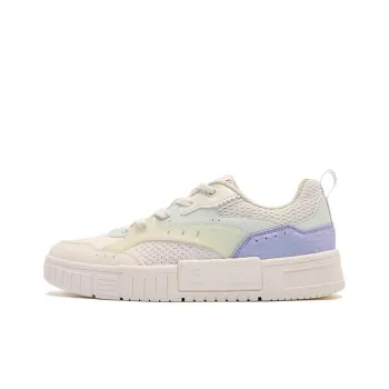 QIAODAN Dry Anti Slip Wear Resistant Low Top Skateboard Shoes Women's White Green Blue