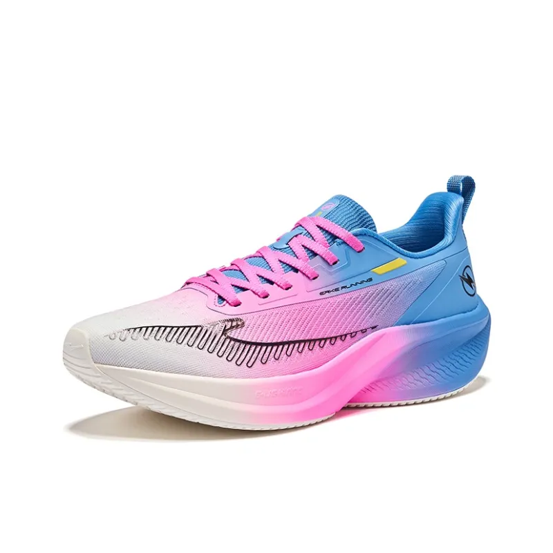 Erke Lightning 4 Cushioned Slip Resistant Breathable Low Top Casual Running Shoes Men's Blue Pink-2