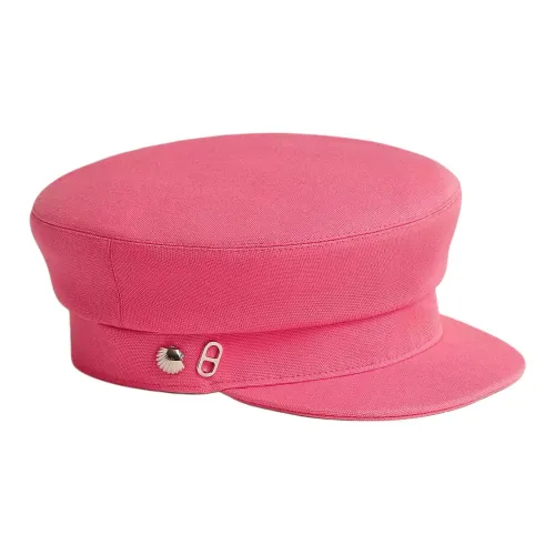 HERMES Cotton Berets Women's Rose Red