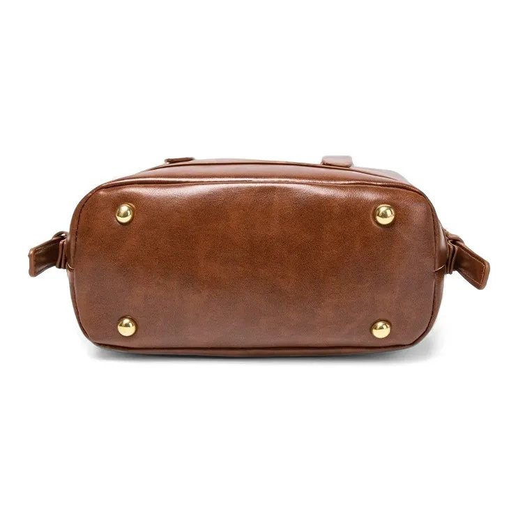 CLEVER& KETCH PU Handbag Regular Women's Brown/Black-3