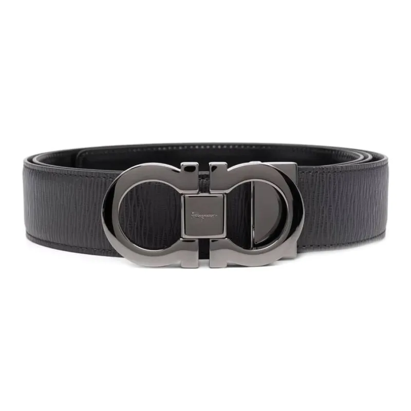 FERRAGAMO Cow Leather Belts Men's Width 3.5cm-0