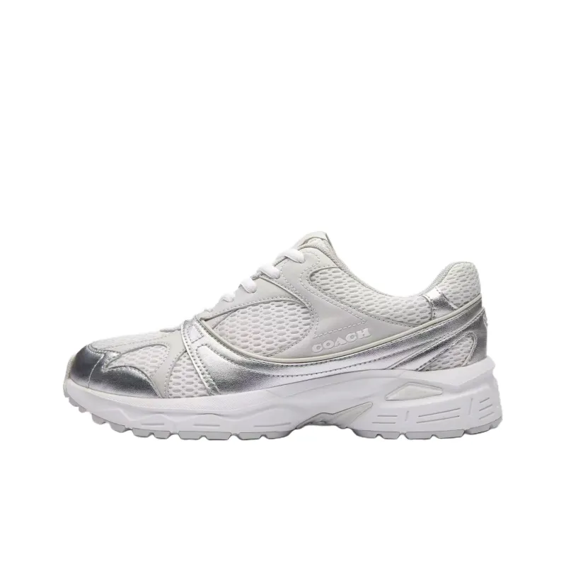 COACH Low Top Casual Shoes Women's Silver-0