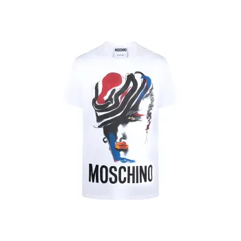 MOSCHINO Logo Printed Crewneck T Shirt