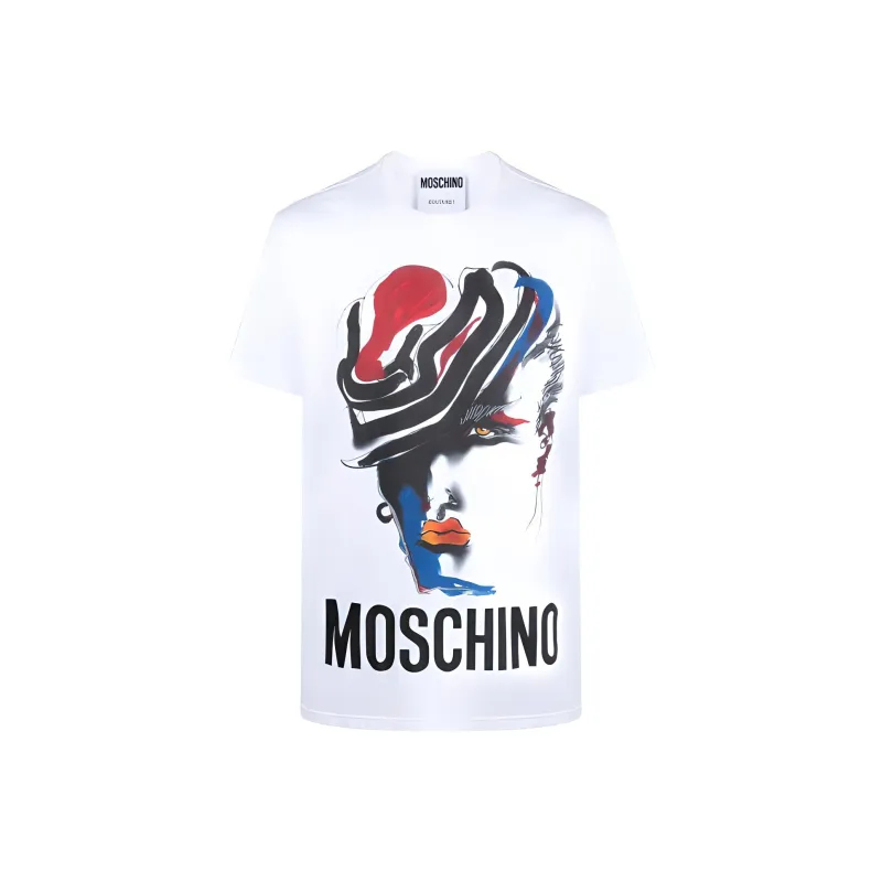 MOSCHINO Logo Printed Crewneck T Shirt-0