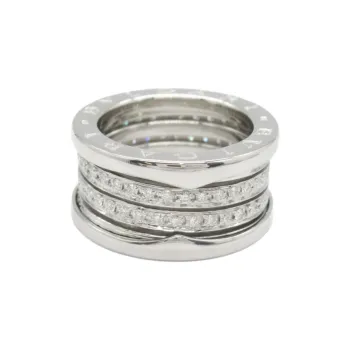 BVLGARI 2010s 18K White Gold B.zero1 Diamond Ring