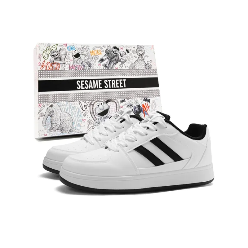SESAME STREET Coverage Warm Slip-Resistant Cushioning Low-Top Skateboard Shoes Unisex-9