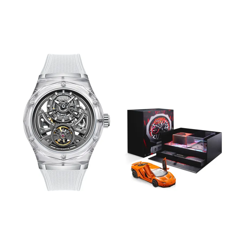 BONEST GATTI Automatic Mechanical Movement Rubber Strap Watch Men's Watches Black Dial-12