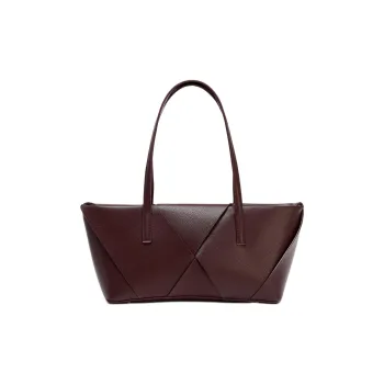 ZARA Polyurethane Handbag Medium Size Women's Red