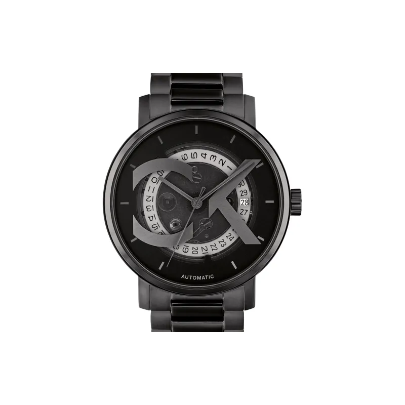 CALVIN KLEIN Wrist Watch Automatic Mechanical Movement Steel Strap 40mm Black Dial Men's Watches-3