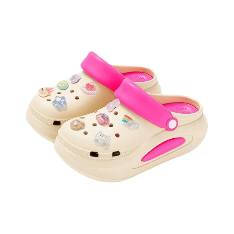 ECAC Squashy And Bouncy Feeling Clogs, Summer Height Increasing, Slip Resistant EVA Platform Slippers-1