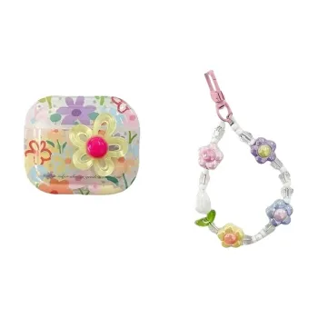 Beams Compatibility Airpods4/3/Pro/Pro2 TPU Ins Summer Oil Painting Dopamine Dressing Floral Headphone Cases