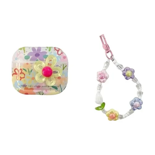 Beams Compatibility Airpods4/3/Pro/Pro2 TPU Ins Summer Oil Painting Dopamine Dressing Floral Headphone Cases