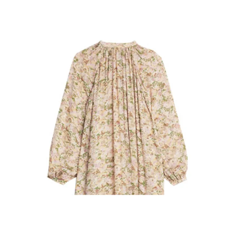 CELINE Long Sleeved Dresses Women's Beige Yellow-3