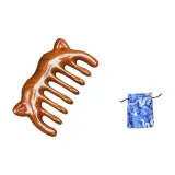 Cat Head Massage Comb with Silk Shopping Bag