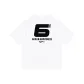 White with Black Print