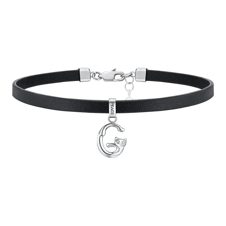 PEACE & CAT Titanium Steel Necklaces Women's-10