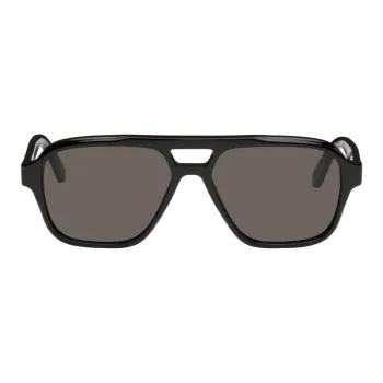 Retrosuperfuture Acetate Aviator Sunglasses Unisex Black
