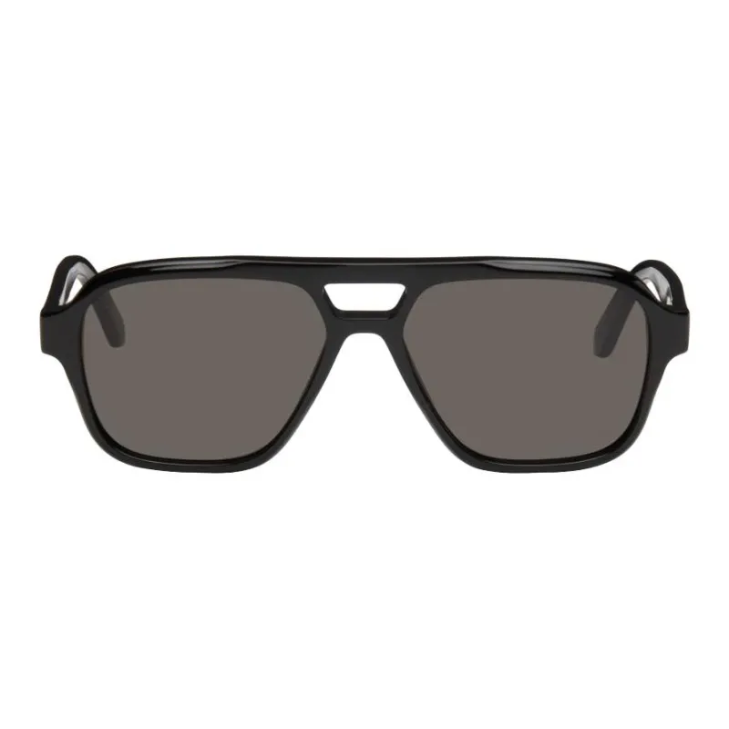 Retrosuperfuture Acetate Aviator Sunglasses Unisex Black-0