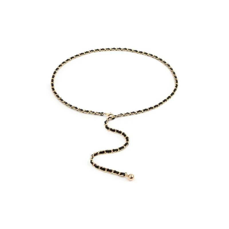 Cranta Komeia Cow Split Leather Waist Chains Women's 0.7cm-0