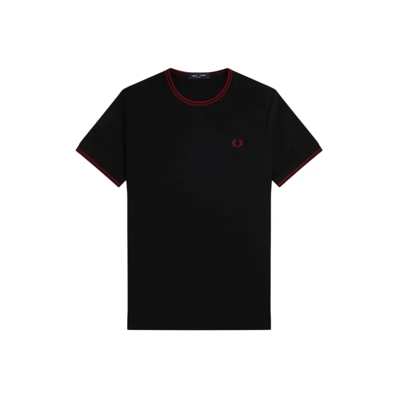 FRED PERRY T Shirts Men Black-0