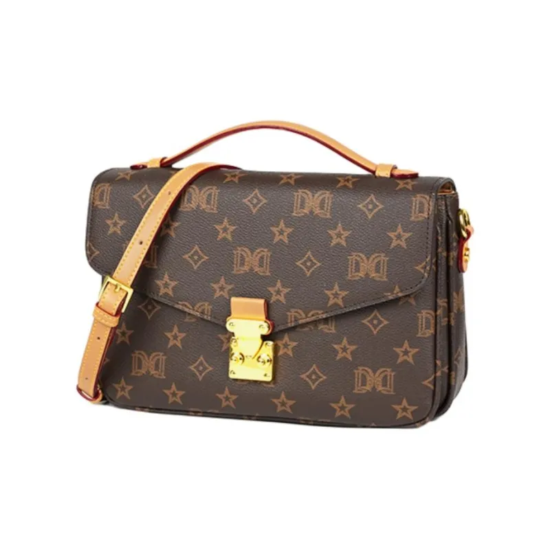 DAPHNE PVC One Shoulder Handbag Women's Multicolor/Coffee-11