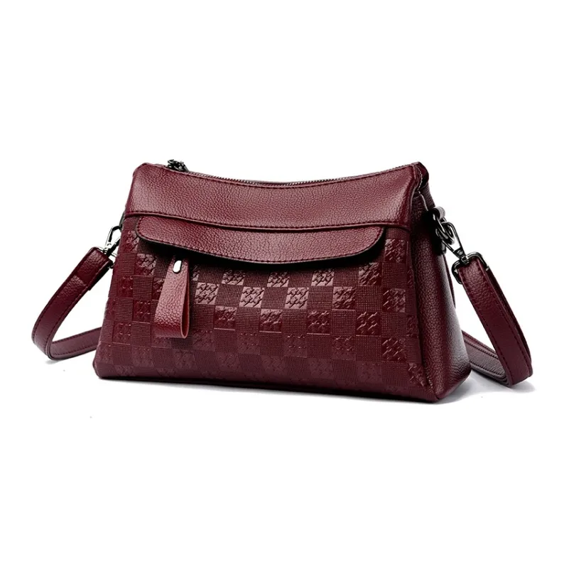 JIEXINI PU Crossbody Bag Shoulder Bag Women's Black/Burgundy/Coffee-3