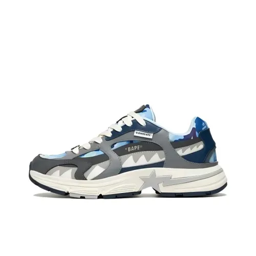 BAYC x A BATHING APE SHARK STA Low-Top Casual Shoes Men's Blue Gray
