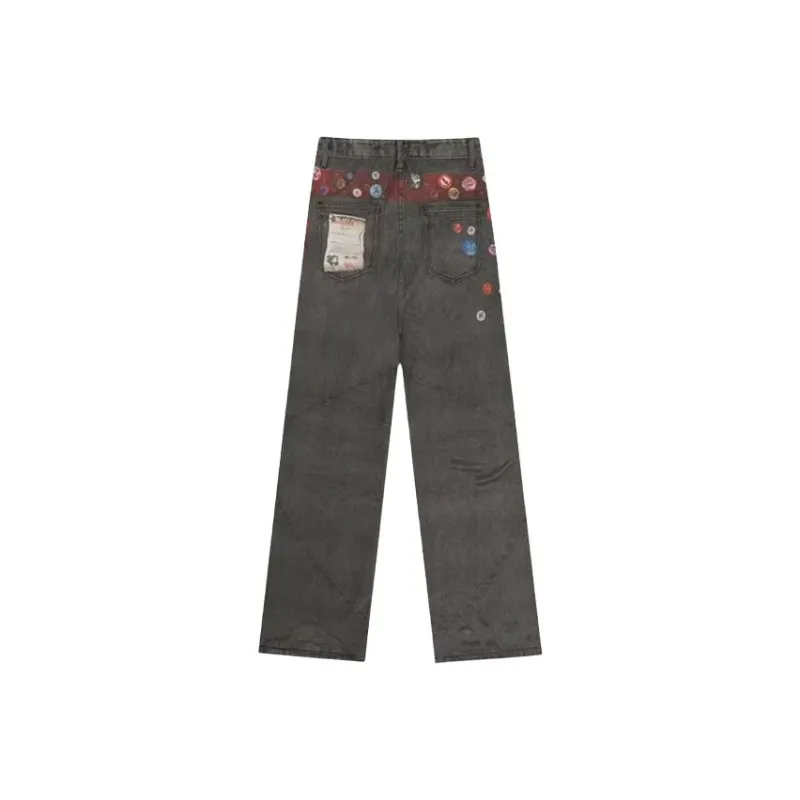 HUINIAN Jeans Women's Black Gray Color-1