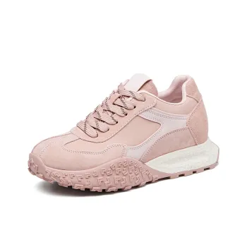 PLO CART Abrasion Resistant Lightweight Height Increasing Low Top Chunky Sneakers Women's