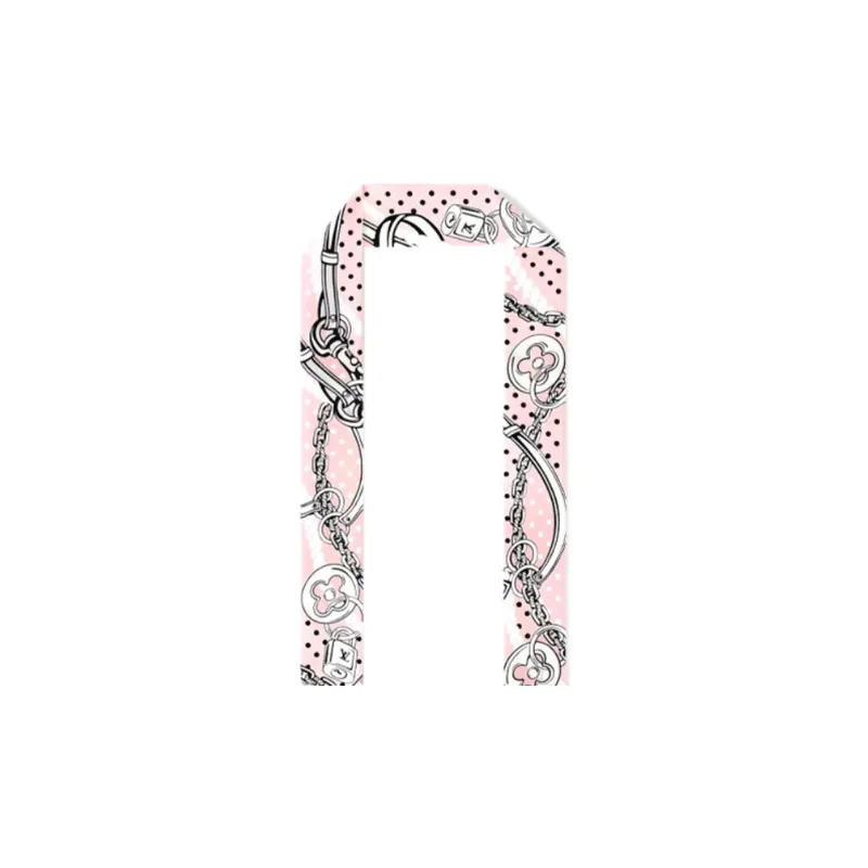 LOUIS VUITTON Mulberry Silk Hair Bands Women's Pink-2