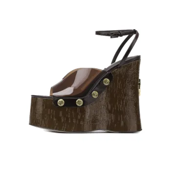Naked Wolfe Tiger Lilly Strap Sandals 14cm Women's Brown