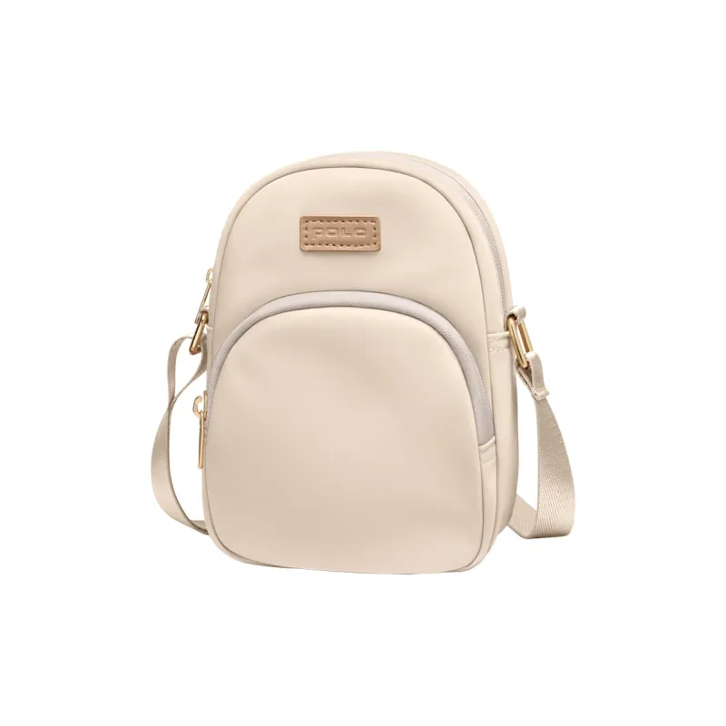 POLO Fabric Crossbody Bag Women's Apricot/Black-0