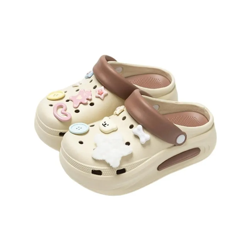 ECAC Squashy And Bouncy Feeling Clogs, Summer Height Increasing, Slip Resistant EVA Platform Slippers-18
