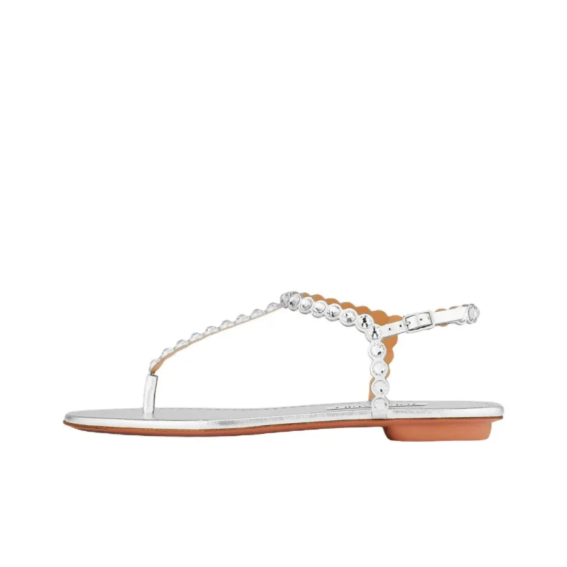 AQUAZZURA Tequila Strap Sandals Women's Silver-0