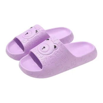 LUNNIFEIYA Summer Slippers Home Indoor Bathroom Slip Resistant Eva Squashy And Bouncy Feeling Platform Slippers